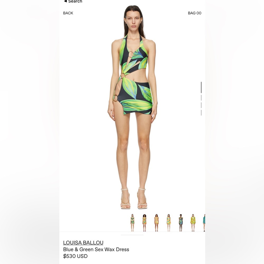 LOUISA BALLOU BLUE & GREEN SEX WAX DRESS